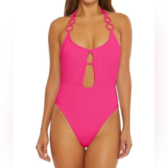 Trina Turk Other - Trina Turk Monaco Halter One Piece Swimsuit Rose Size 10